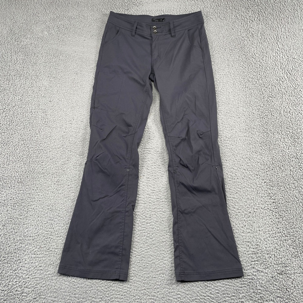 prAna Pants Womens 8 Gray Halle Hiking Outdoor Stretch Regular Inseam